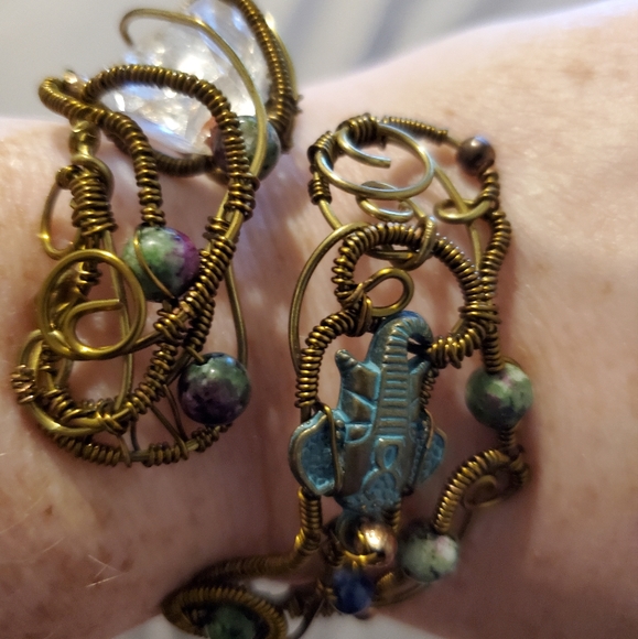 Beautiful Handcrafted Adjustable Cuff Bracelet - Picture 2 of 3